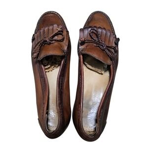 Allen Edmonds Woodstock Brown Leather Braided String Loafers 47213 Shoes 10 C
